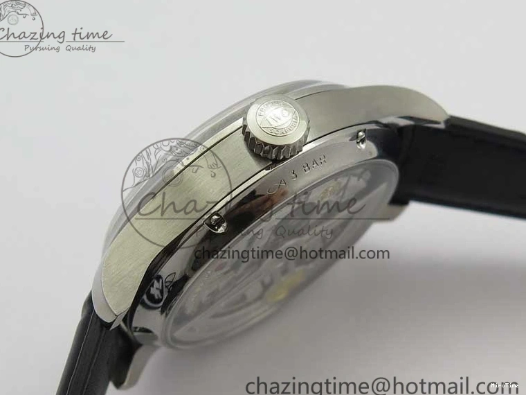 MIROTIME 0505 Portuguese Real PR Real Annual Calendar IW503502 ZF 1:1 Best Edition Black Dial Steel Markers on Black Leather Strap A StreetReady 7134